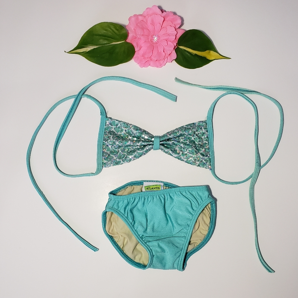 Atlantis Kids Blue Bikini for girls.